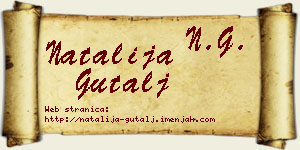 Natalija Gutalj vizit kartica